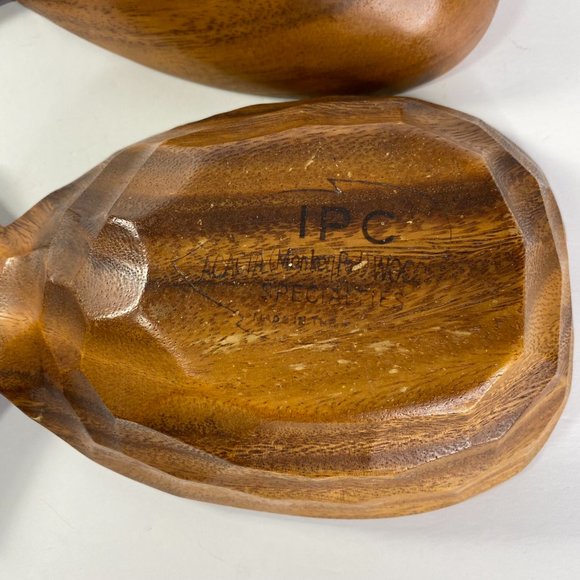 Hand-Carved Monkey Pod Wooden Pineapple Bowls - Two - Picture 7 of 8